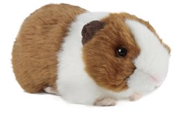 Living Nature pluche cavia bruin met geluid - knuffel speelgoed