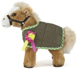 Living Nature pluche paard knuffel met jas 23cm speelgoed