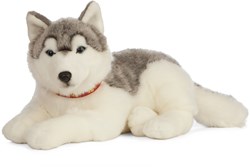 Living Nature knuffel Giant Husky Hond - grote pluche hond
