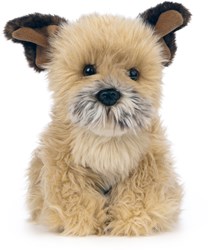 Living Nature knuffel Border Terrier hond eco-vriendelijk pluche 22cm