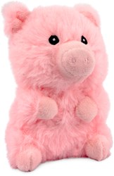 Living Nature knuffel varken pluche speelgoed 13cm - knuffeldier