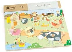 Andreu Speelgoed ANDREU - Puzzel boerderij pastel