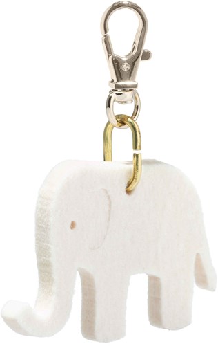 Steiff pluche sleutelhanger vilten olifant wit 5 cm speelgoed-2