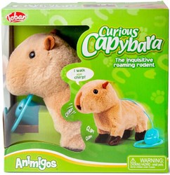 Tobar knuffel capybara interactief pluche speelgoed met loopfunctie
