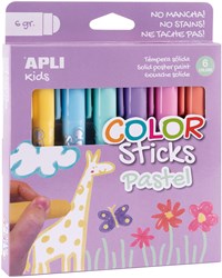 APLI Kids APLI - Kleurstok pastel 6 kleuren