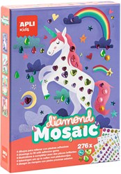 APLI Kids diamanten mozaïek knutselset - 4 kaarten, 276 diamanten