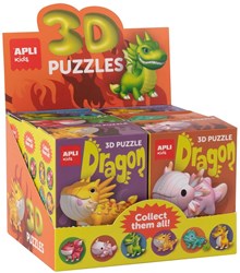 Apli Apli Display 3D Draken Puzzels 6st