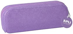 APLI Kids etui soft glitter lila - siliconen etui met glitters