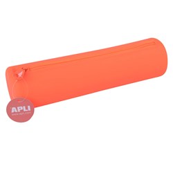 APLI Kids etui siliconen soft touch rond oranje - flexibel en waterbestendig