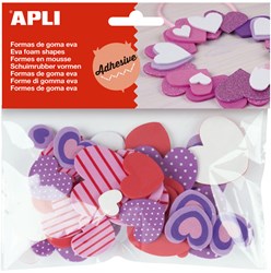 APLI Kids foam harten knutselset - zelfklevend - 40 stuks