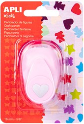 APLI Kids figuurpons hart 16 mm - knutselgereedschap voor kinderen