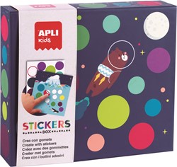 APLI Kids APLI - Vlieg naar de maan stickerdoos (met 8 kaarten en vb)