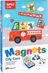 APLI Kids APLI - Voertuigen Magneetkaart (bord 28x18cm, 25 magneten)