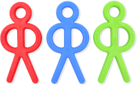 Ark Therapeutics bijtspeelgoed stick figuur rood kauwspeeltje kinderen-2