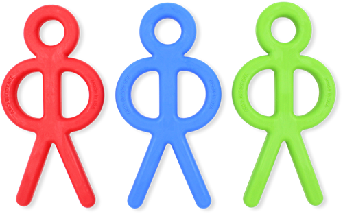 Ark Therapeutics bijtspeelgoed stick figuur rood kauwspeeltje kinderen-2