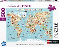 Nathan puzzel Around the World of Flavors - Julie Mercier - 500 stukjes-2