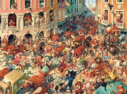 Castorland puzzel Bull Run in Pampeluna - 3000 stukjes legpuzzel