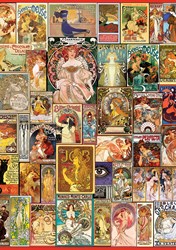 Art Puzzle puzzel Art Nouveau Poster Collage - 1500 stukjes