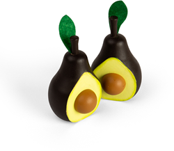 BigJigs houten avocado speelgoed set - 10 stuks - speelkeuken