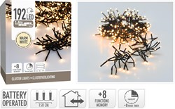 Home & Styling clusterverlichting LED kerstverlichting warm wit 192 lampen timer