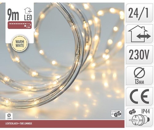 Home & Styling LED lichtslang 9 meter warm wit voor binnen en buiten
