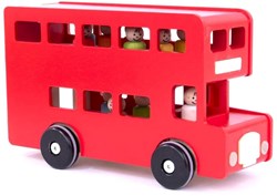 Bajo houten schoolbus speelgoed bus duurzaam hout