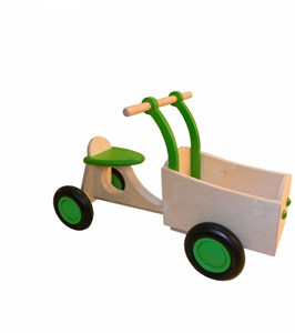 Van Dijk Toys Houten Bakfiets Limegroen van dijk toys kopen in de aanbieding