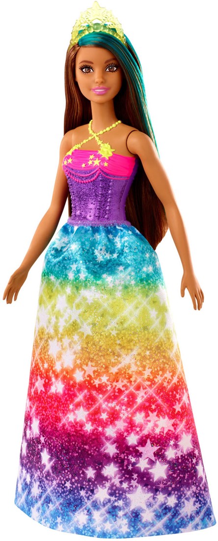 streep mini koppeling Barbie Pop Dreamtopia Prinses Bruin Met Blauw Haar bij Planet Happy