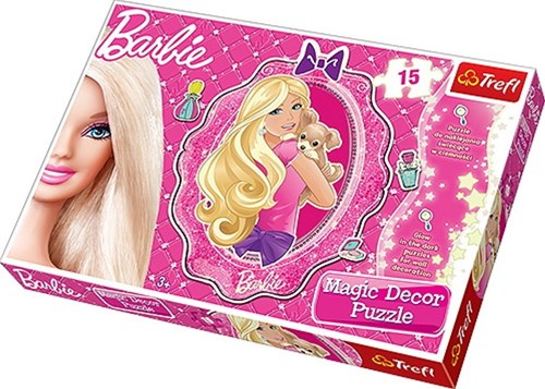 Trefl Barbie puzzel Magic Decor - 15 stukjes glow-in-the-dark
