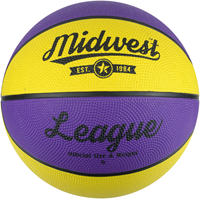 Midwest basketbal League paars-geel maat 6 rubber bal voor clubs