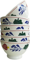 Boerenbont kom servies keramiek Ø13cm set van 6 stuks keuken