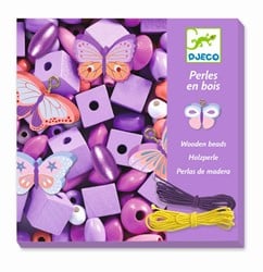 Djeco kralen & sieraden Wooden beads, Butterflies