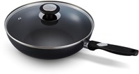 Beka hapjespan inductie met glazen deksel 28 cm zwart aluminium