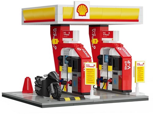 Cada bouwset speelgoed Shell tankstation winkel 305 stuks