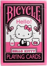 Hello Kitty speelkaarten - Bicycle premium kaartspel zwart roze
