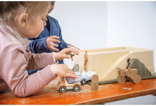 Dantoy Bio Speelgarage - speelgoedgarage met 3 voertuigen - duurzaam bioplastic-3