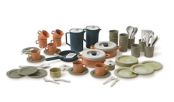 Dantoy bioplastic eetset speelgoed - 79-delig duurzaam kinderservies