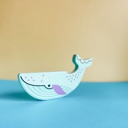 Bajo educatief speelgoed bedreigde dieren - blauwe vinvis figuur