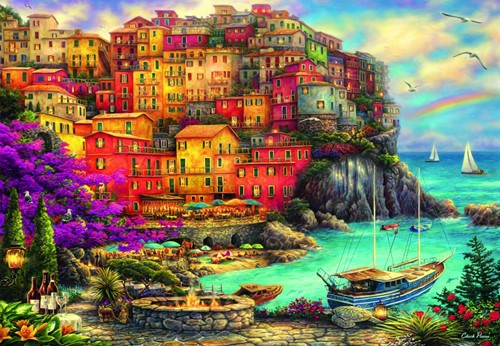 Bluebird puzzel A Beautiful Day at Cinque Terre - 1000 stukjes