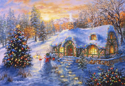 Bluebird Puzzle kerstpuzzel Christmas Cottage - 1000 stukjes