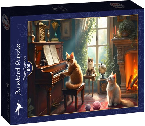 Bluebird Puzzle katten puzzel Feline Concerto - 1000 stukjes-2