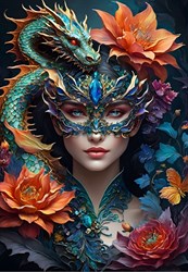 Bluebird Puzzle legpuzzel Lady with a Dragon - 1000 stukjes puzzel