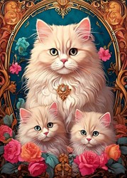 Bluebird Puzzle katten puzzel The Cat Trio - 300 stukjes