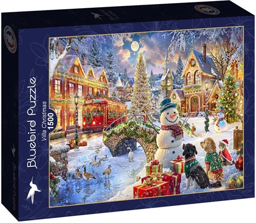 Bluebird Puzzle kerst puzzel Villa Christmas - 1500 stukjes puzzel-2