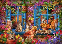 Bluebird Puzzle katten legpuzzel raamplank - 300 stukjes