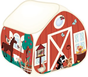 Pop-it-Up pop up speeltent kinderen Boerderij - 90x90x90 cm