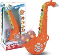 Bontempi elektronische saxofoon speelgoed met lichteffecten oranje