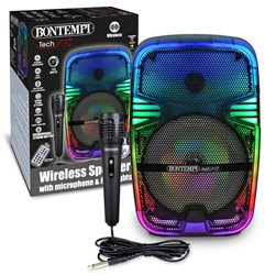 Bontempi draadloze geluidsbox met microfoon en lichteffecten speaker