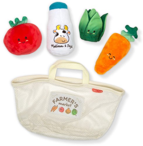 Melissa & Doug markt boodschappenmandje - sensorisch babyspeelgoed 5-delig
