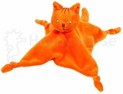 Happy Horse Dikkie Dik knuffeldoekje - oranje kat - 25 cm baby cadeau